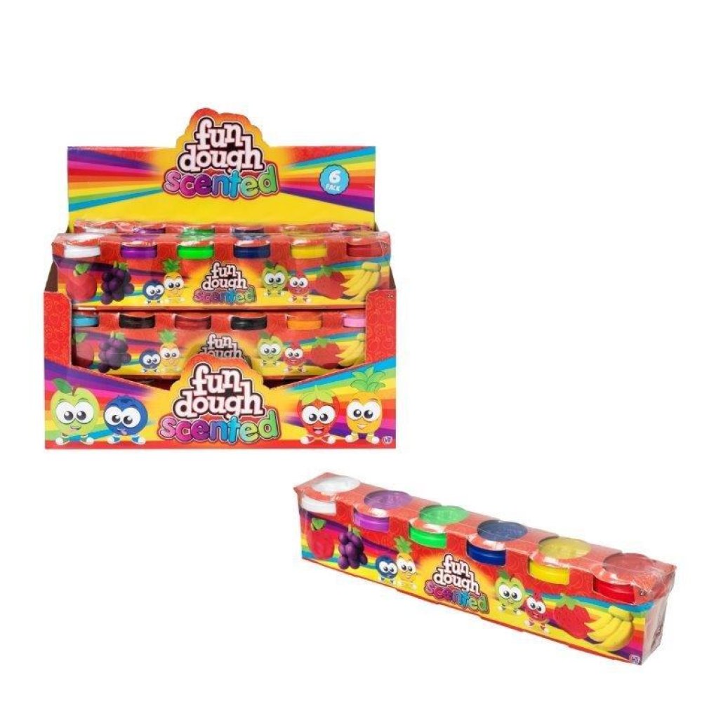 HTI SCENTED FUN DOUGH ASSORTED COLOURS TUBE 6/PK. 1376481 \\\KD32381