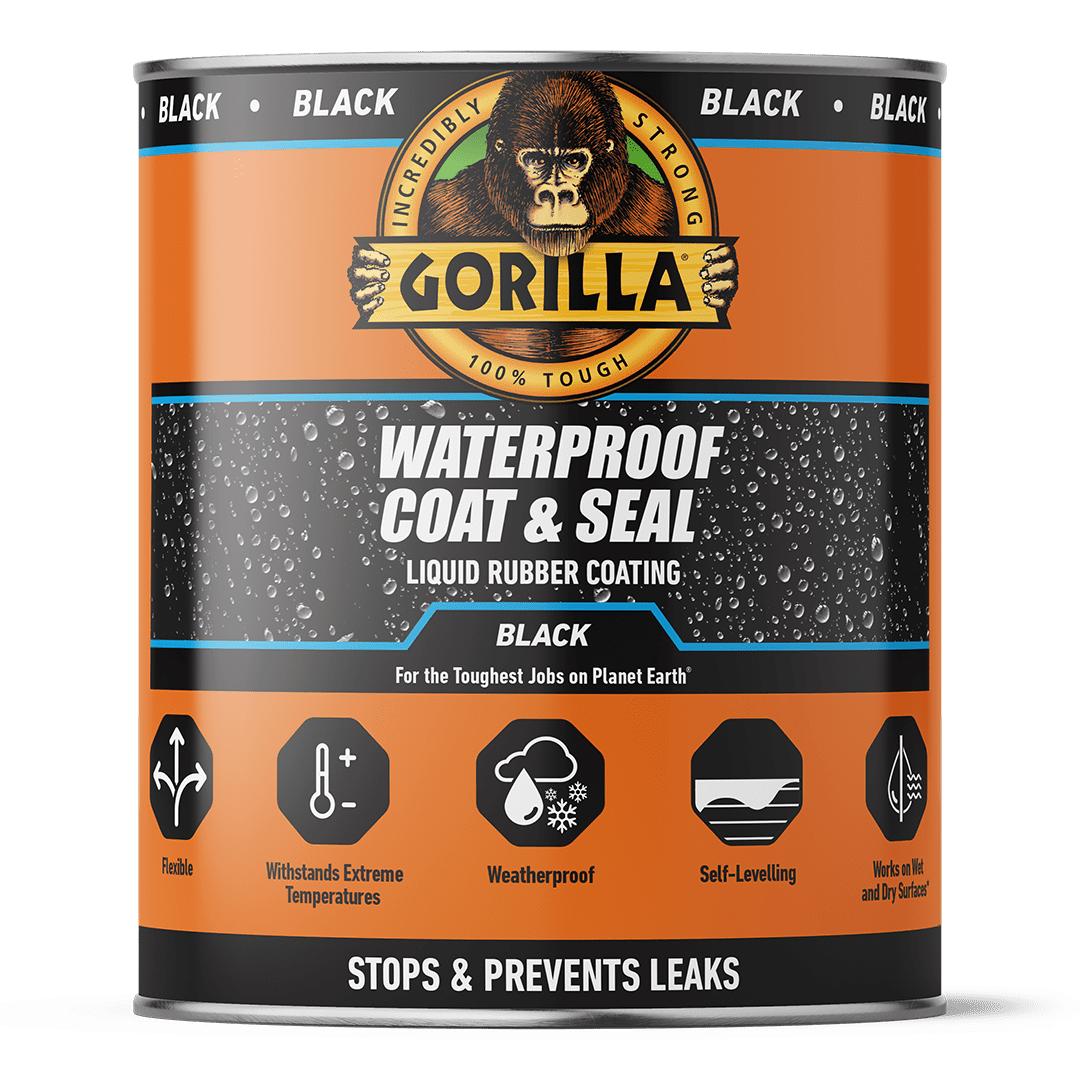 GORILLA GLUE WATERPROOF COAT & SEAL LIQUID RUBBER COATING BLACK 473ML. 114563 \\\KD32428