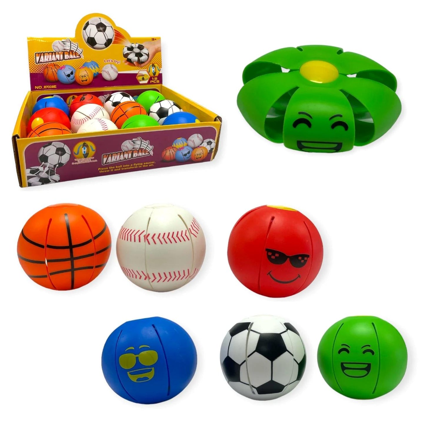 ASSORTED COLOUR POPPER BALL 8CM. HU1337 \\\KD32434