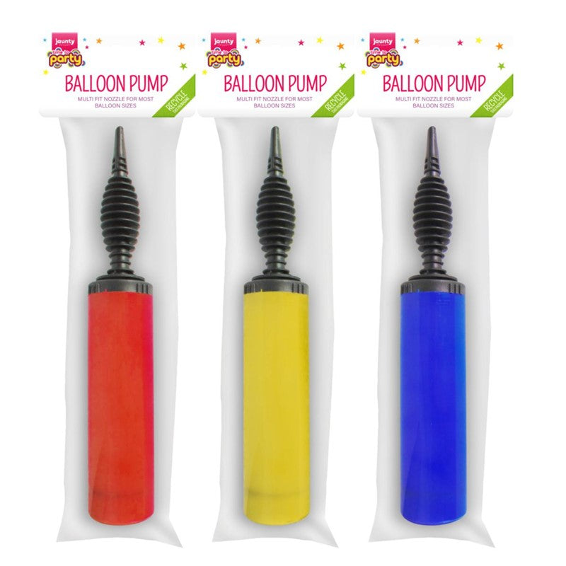 JAUNTY PARTYWARE ASSORTED COLOURS BALLOON PUMP. OL317783 \\\KD32450