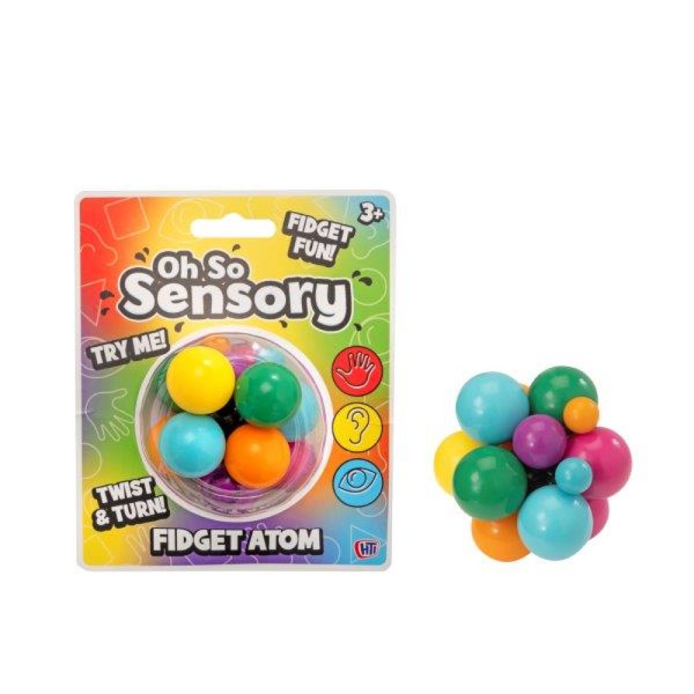 OH SO SENSORY MULTI COLOURED FIDGET ATOM TOY. 1376679 \\\KD32503