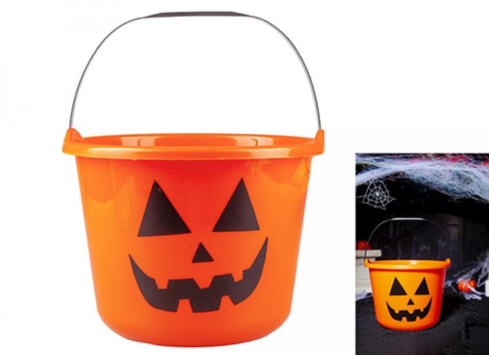 JUMBO HALLOWEEN ORANGE CANDY BUCKET. PI977000 \\\KD32555