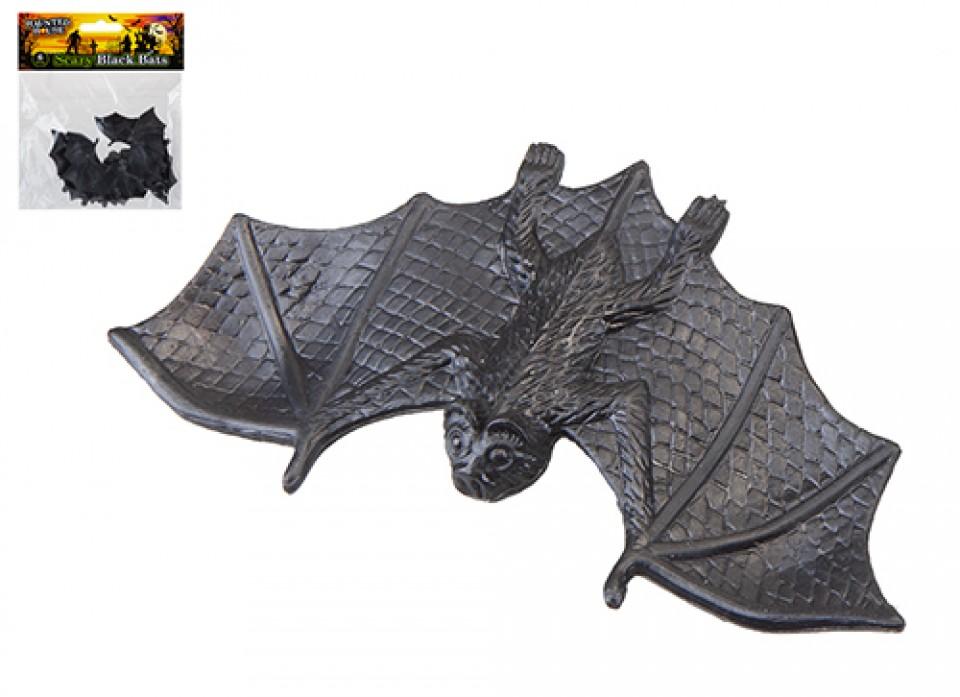 HAUNTED HOUSE SCARY BLACK BATS 6/PK. PI976212 \\\KD32578