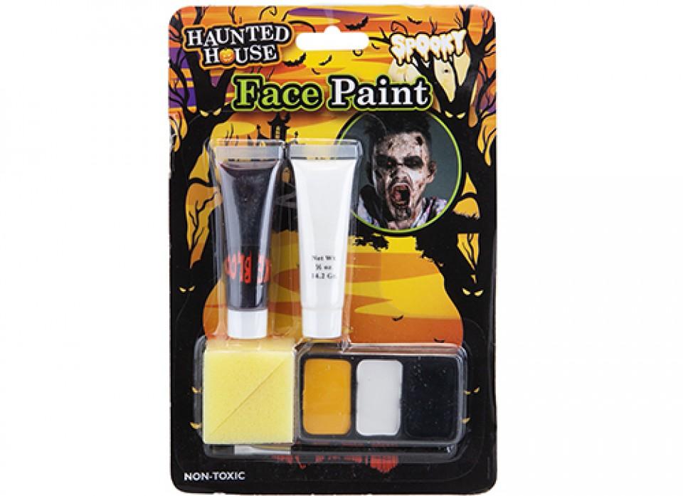 HAUNTED HOUSE ZOMBIE MAKE UP FACE PAINT KIT. PI974054 \\\KD32580