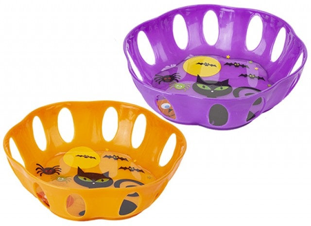 HAUNTED HOUSE ASSORTED PLASTIC PARTY DISH 8.5". PI975060 \\\KD32596