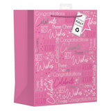 GIFTMAKER FEMALE BIRTHDAY TEXT LARGE GIFT BAGS APX 36 X 28 CM. YANGB42L \\\KD32598