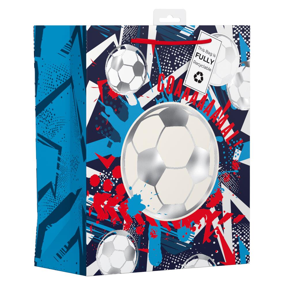 GIFTMAKER FOOTBALL DESIGN LARGE GIFT BAGS APX 36 X 28 CM. YANGB60L \\\KD32600