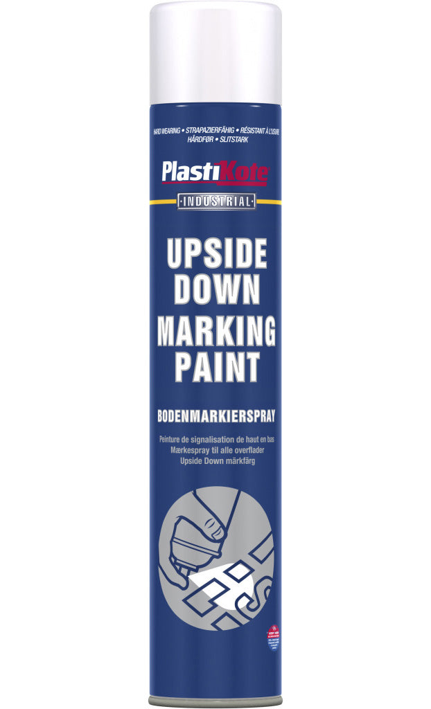 PLASTIKOTE UPSIDE DOWN MARKING PAINT WHITE 750ML. PL6001 \\\KD32622