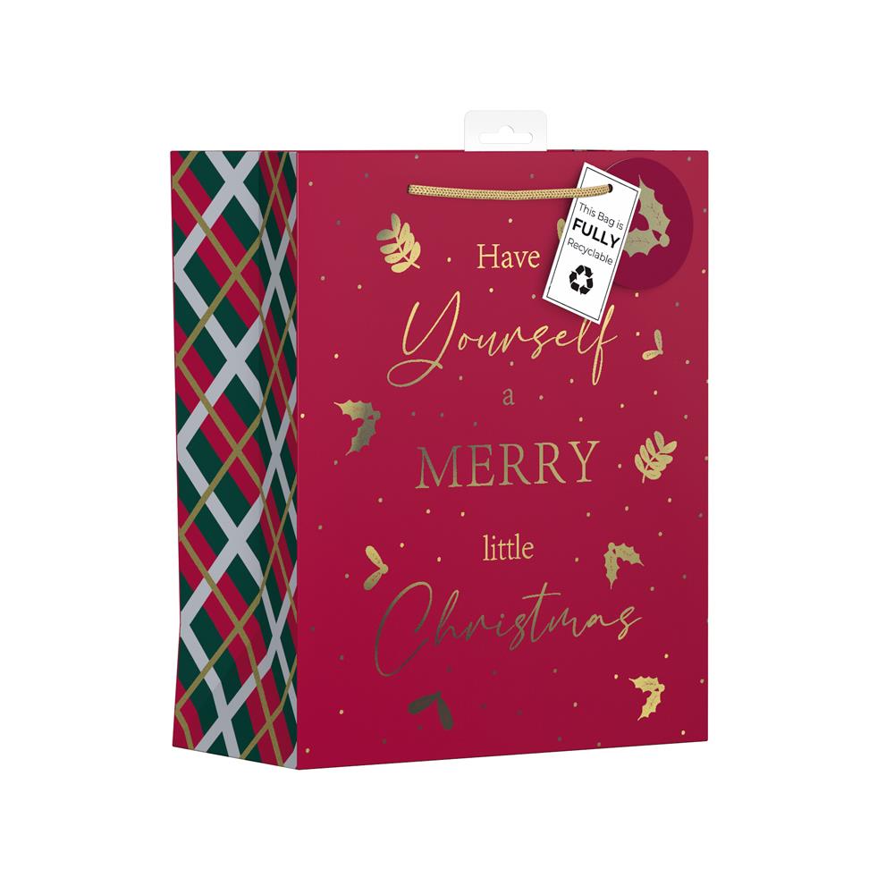 GIFTMAKER MERRY CHRISTMAS LARGE GIFT BAGS APX 36 X 28CM. XAPGB64L \\\KD32674