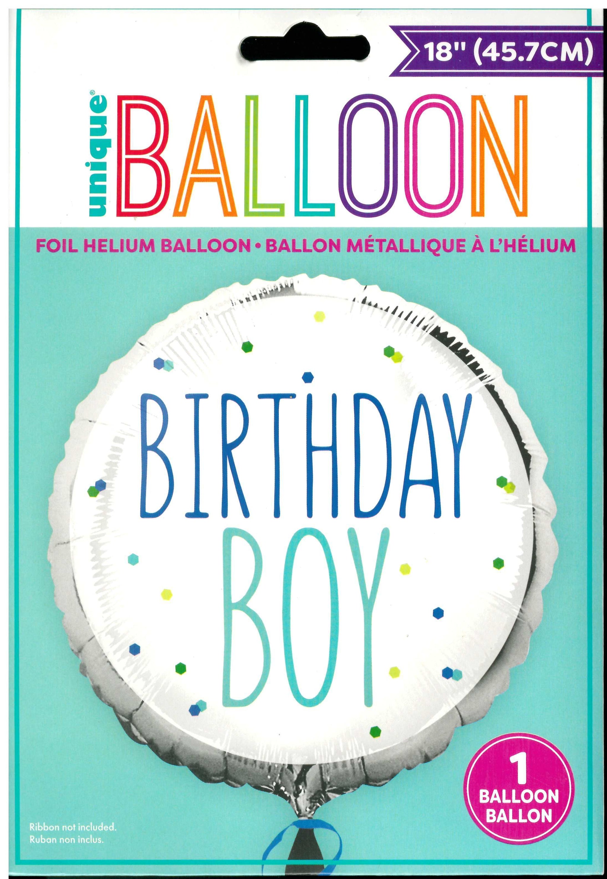 UNIQUE BIRTHDAY BOY ROUND FOIL BALLOON 18". UNI85914 \\\KD32683