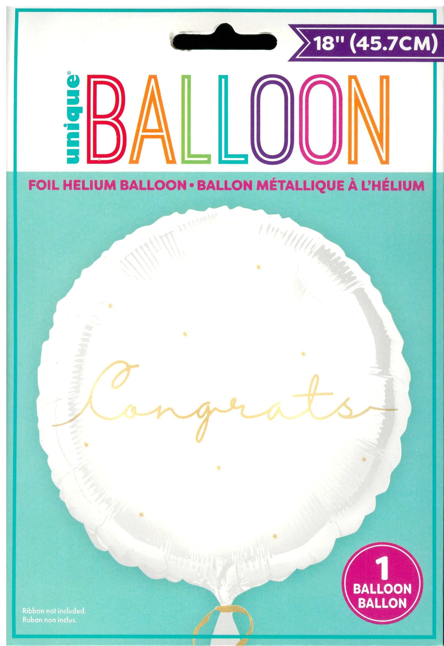 UNIQUE CONGRATULATIONS ROUND FOIL BALLOON 18". UNI82121 \\\KD32690