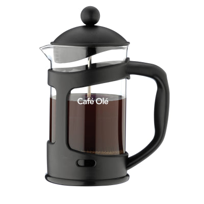 GRUNWERG CAFE OLE BLACK EVERDAY GLASS CAFETIER 3 CUP 350ML. CMP-03BK \\\KD32745
