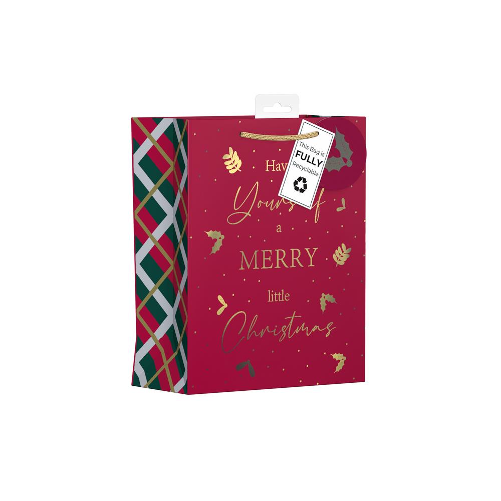 GIFTMAKER RED MARY CHRISTMAS MEDIUM GIFT BAG 20 X30 CM \\\KD32775