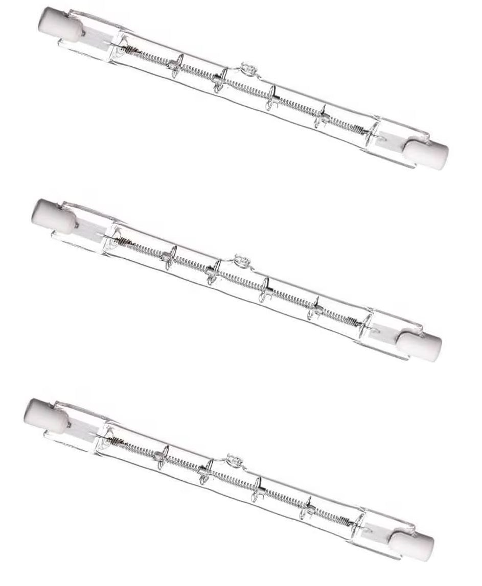 HALOGEN LINER 118 240V 150W CAP R7 CRSIP WHITE LIGHT BULB 3/PK \\\KD32782