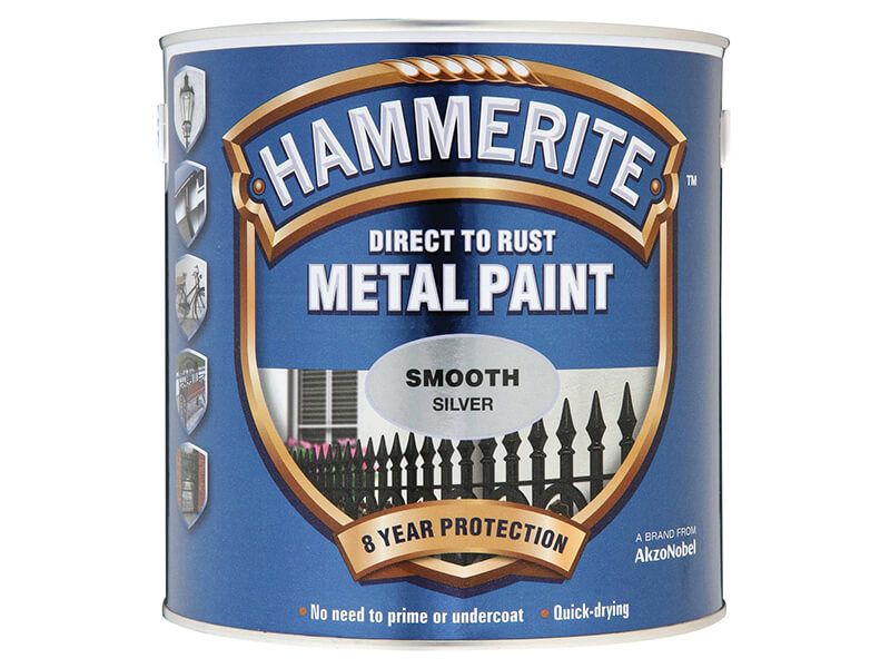 HAMMERITE SMOOTH SILVER METAL PAINT 2.5LTR. 5084897 \\\KD32784