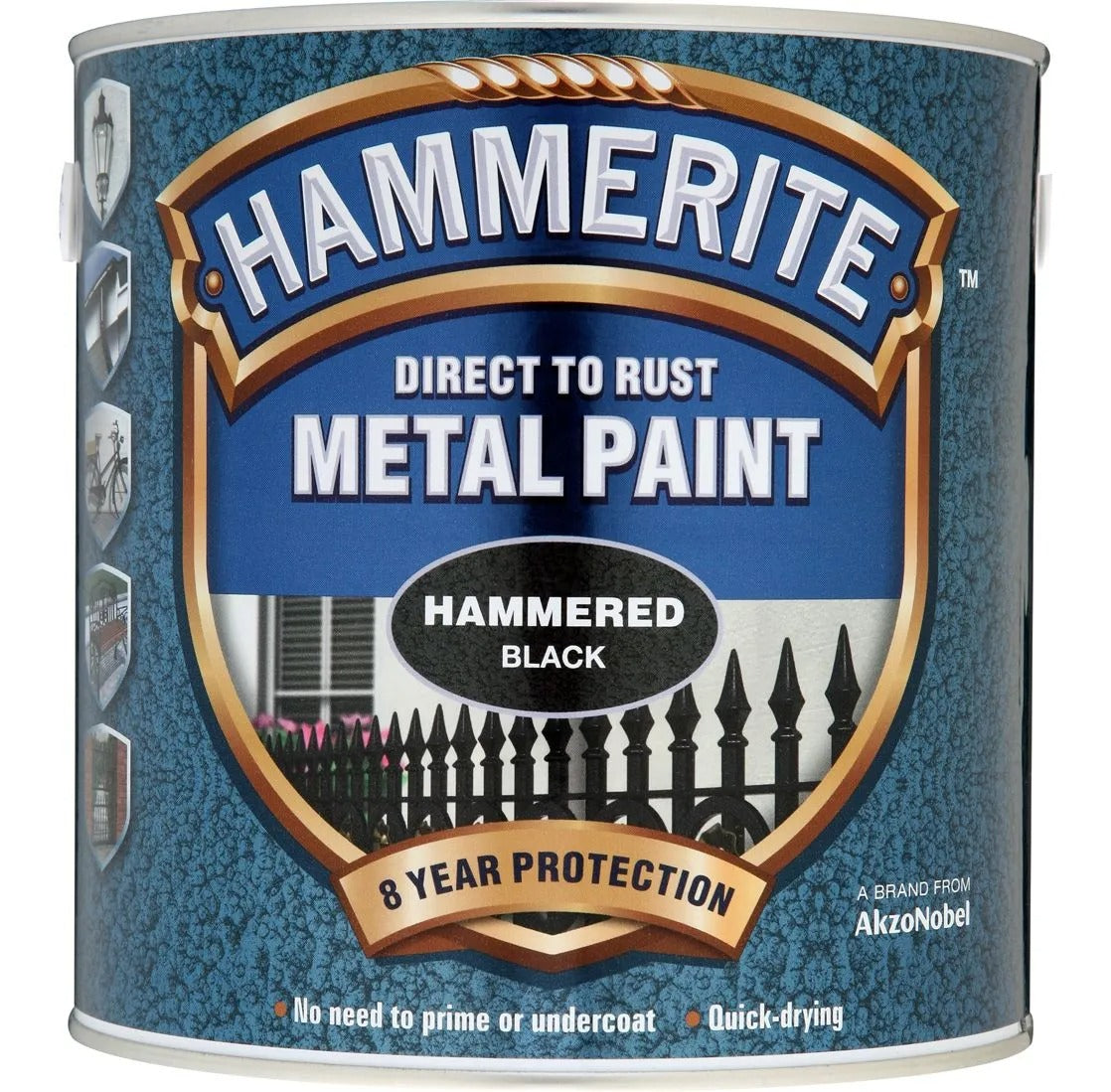 HAMMERITE HAMMERED BLACK METAL PAINT 2.5LTR. 5084795 \\\KD32787