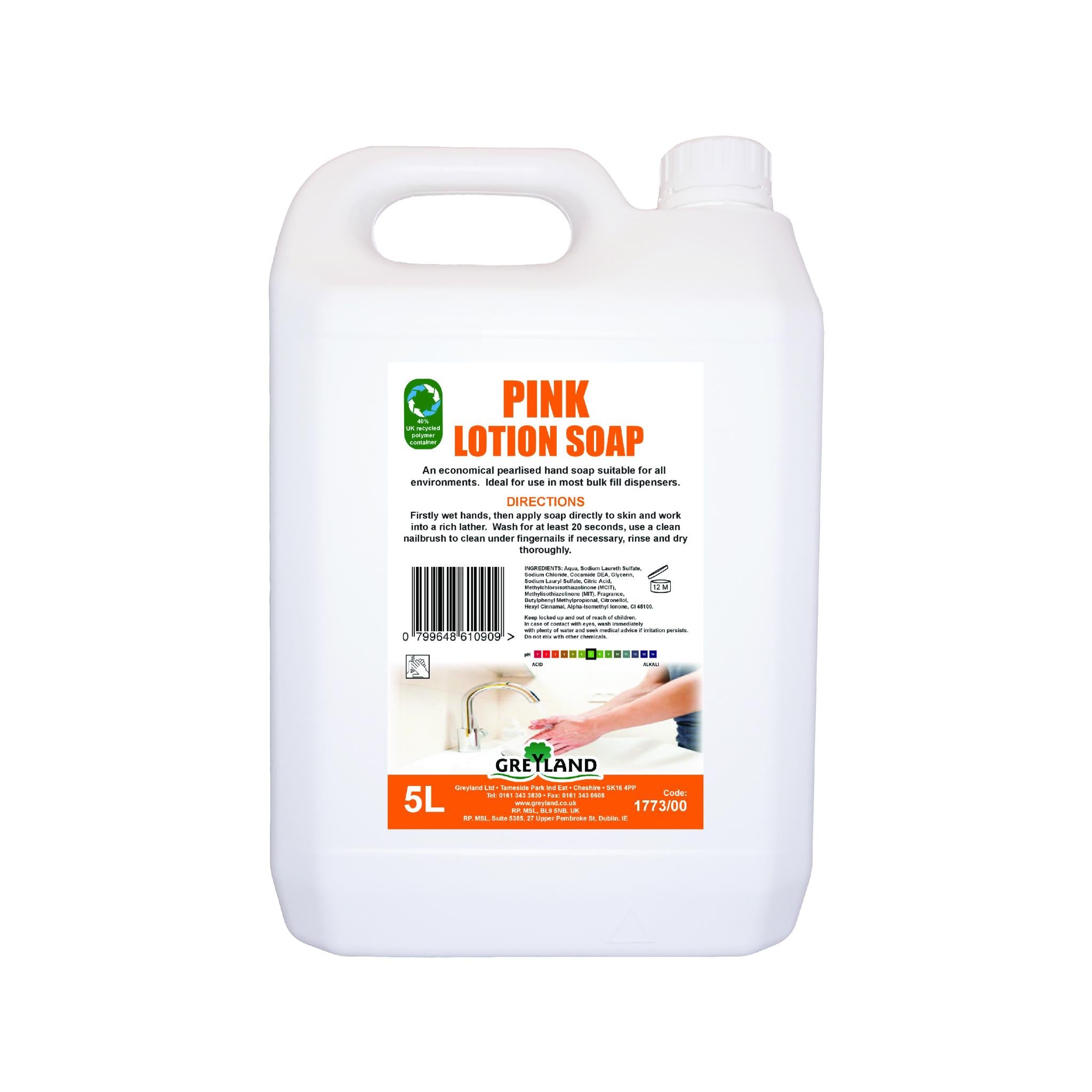 GREYLAND PINK LOTION HAND WASH SOAP 5LTR. 1773 \\\KD32791