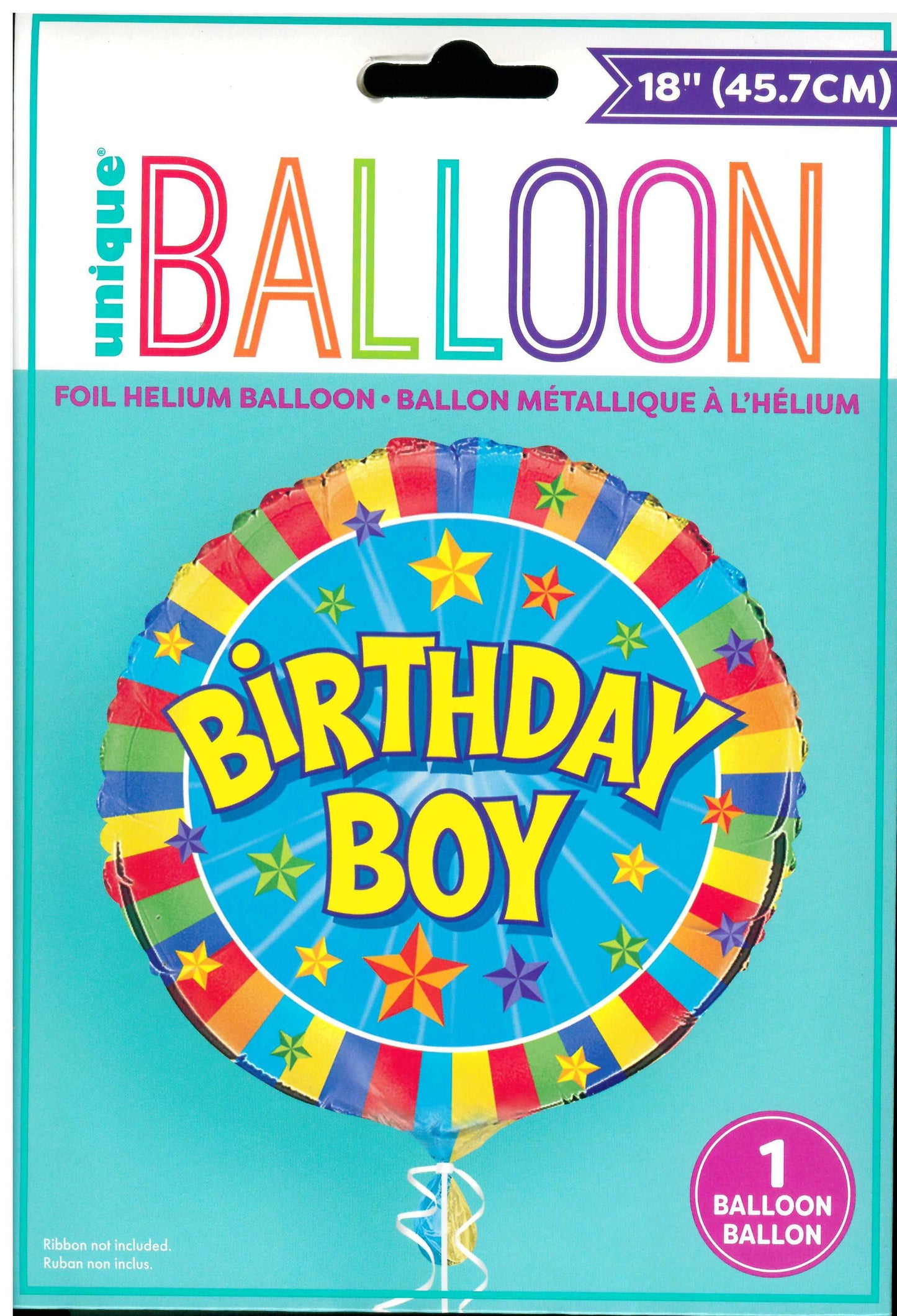 UNIQUE BITRTHDAY BOY ROUND FOIL BALLOON 18". UNI53901 \\\KD32802