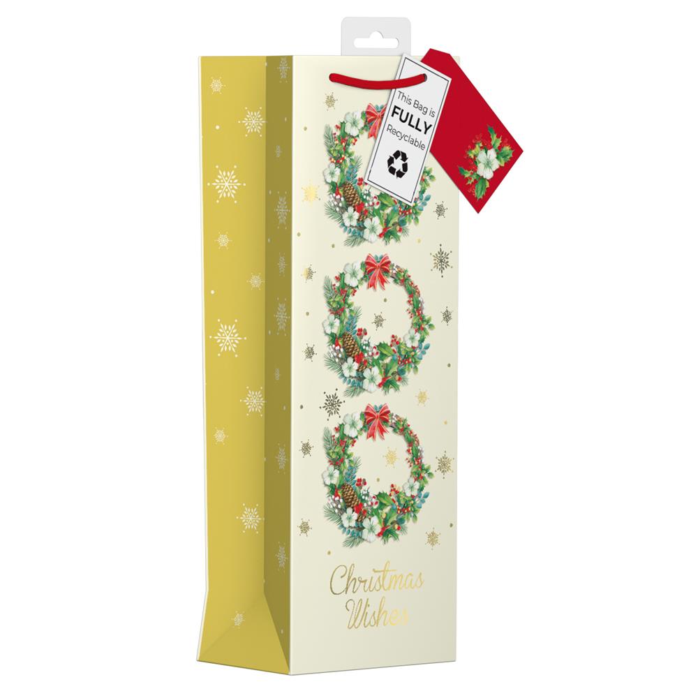 GIFTMAKER FOILAGE BOTTLE GIFT BAG APX 40X12 CM. XANGB30B \\\KD32816