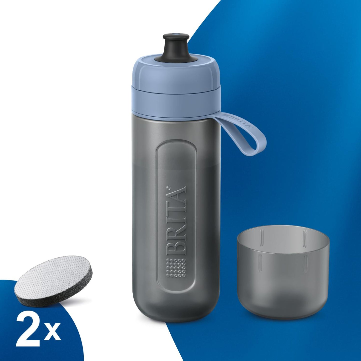 BRITA SPORTS WATER FILTER BOTTLE ACTIVE DARK BLUE 600ML. 1052250 \\\KD32859