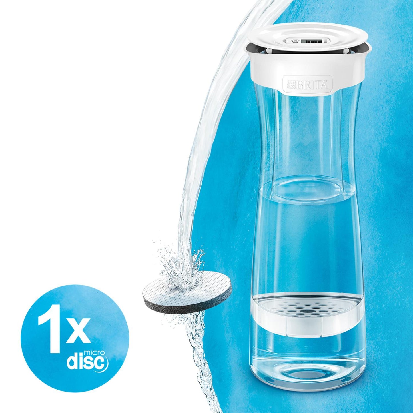 BRITA FILL & SERVE WHITE / GRAPHITE WATER FILTER CARAFE 1.3 LTR. 1020115 \\\KD32861