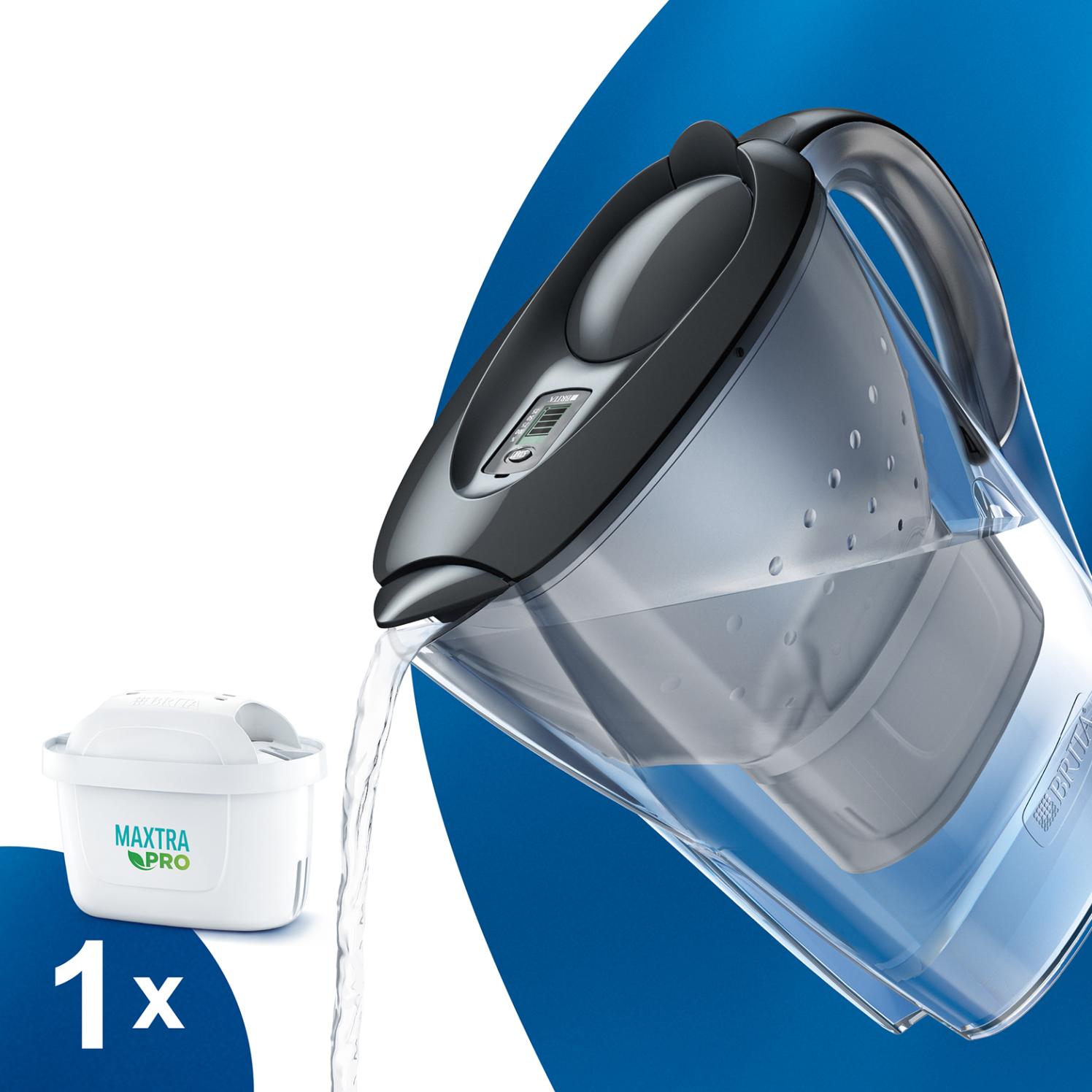 BRITA MARELLA WATER FILTER JUG COOL GRAPHITE 2.4LTR. 1051121 \\\KD32862