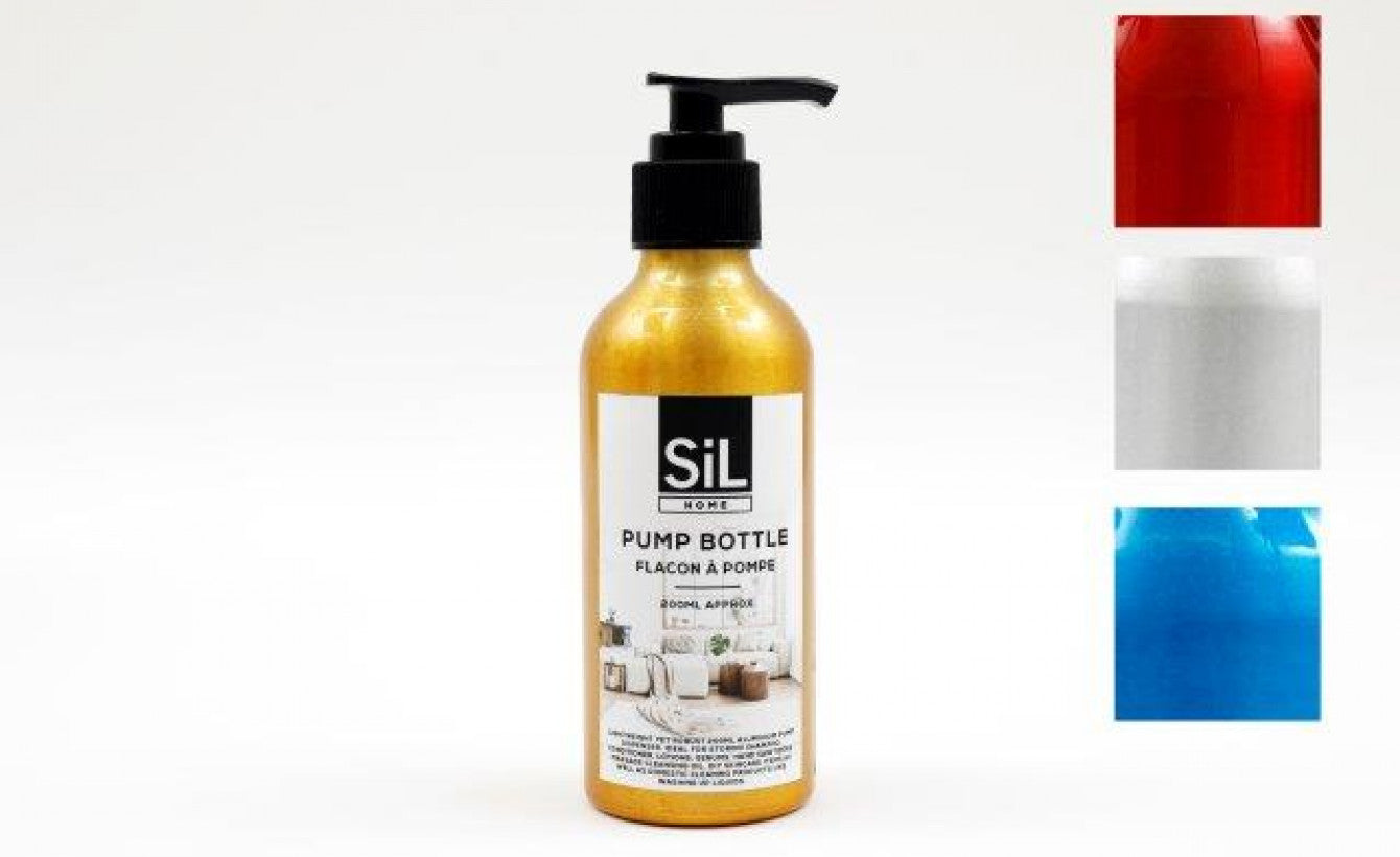 SIL ALUMINIUM GOLD PUMP BOTTLE 200ML. HH6079 \\\KD32881