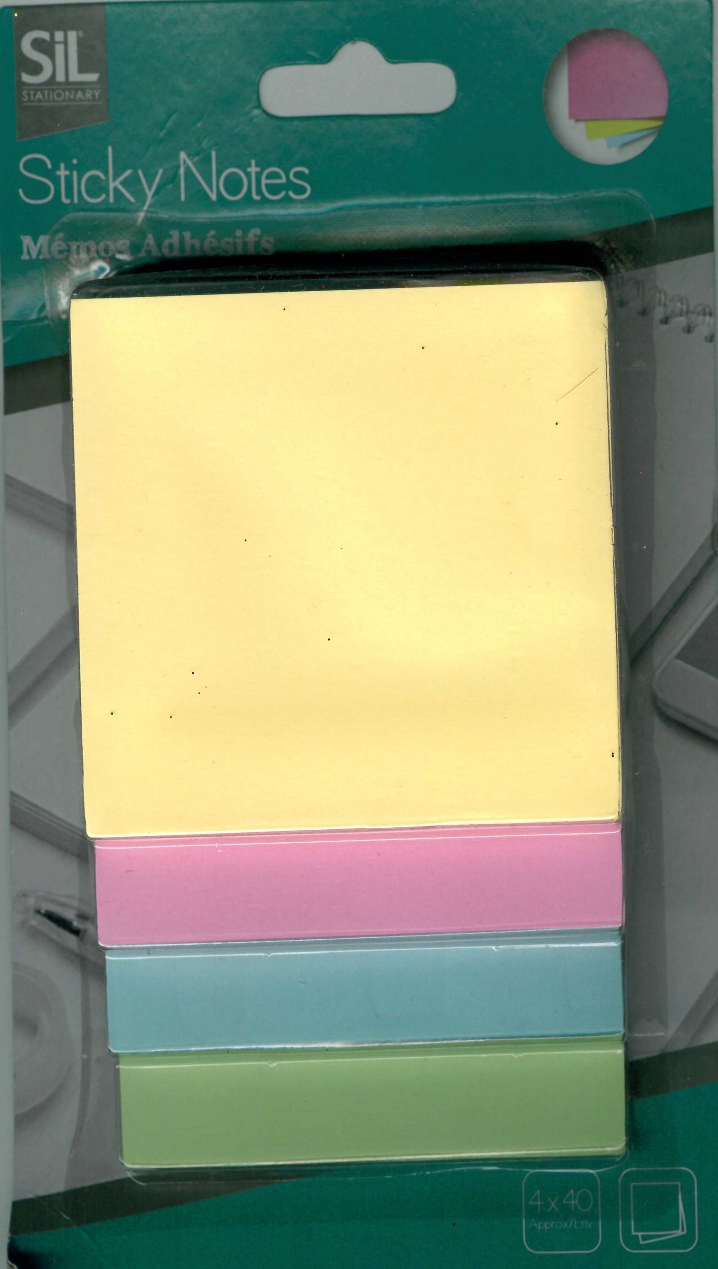 SIL STICKY MEMO NOTES 4/PK. ST7145 \\\KD32891