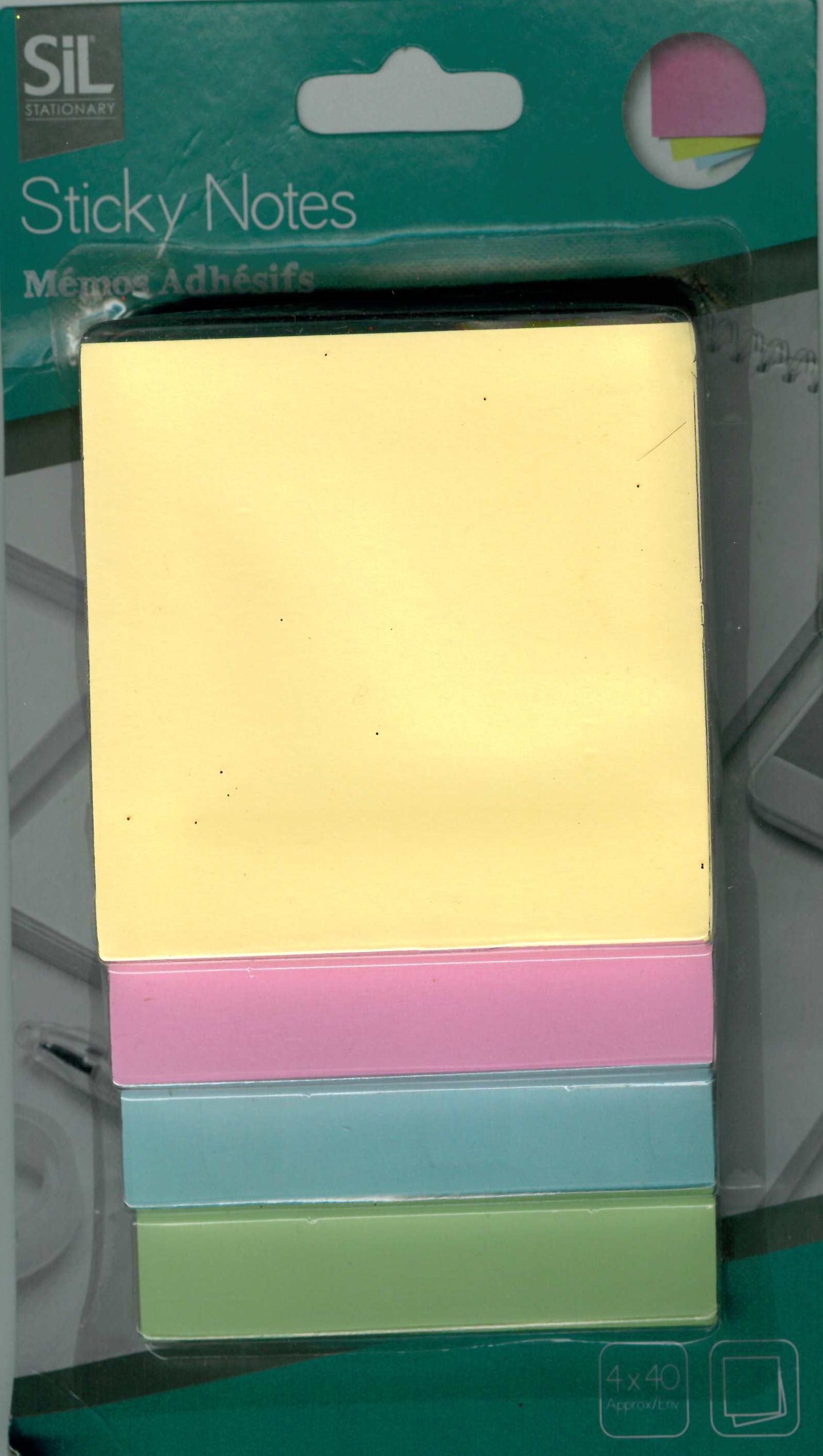 SIL STICKY MEMO NOTES 4/PK. ST7145 \\\KD32891