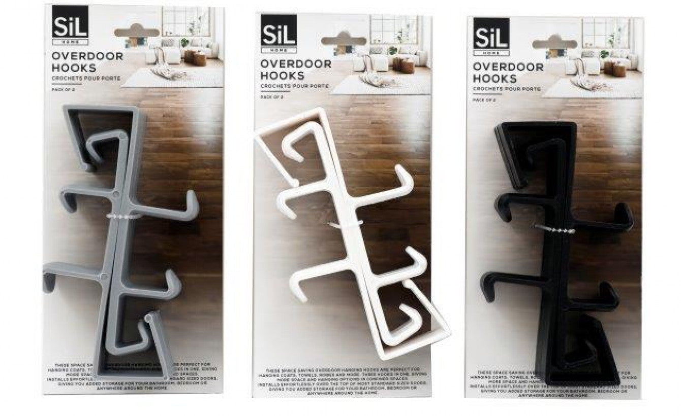 SIL PLASTIC TRIPLE OVERDOOR HOOK 14CM. HH6109 \\\KD32896