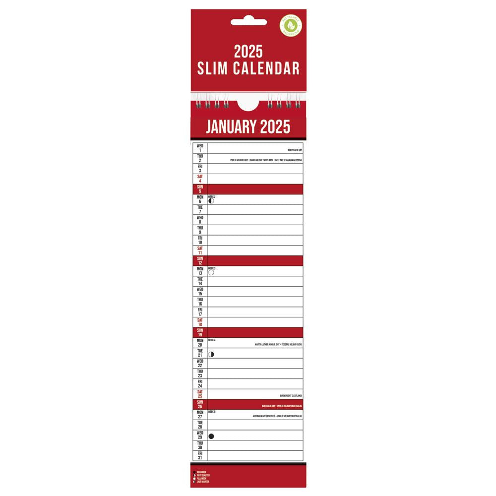 2025 COMMERCIAL SLIM CALENDAR. YES25 \\\KD32980