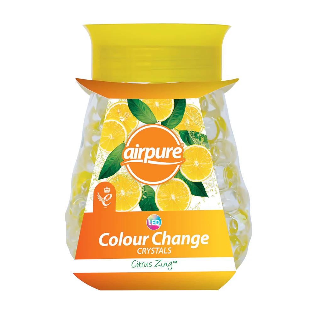 AIRPURE ASSORTED COLOUR CHANGE CRYSTALS AIR FRESHNER 300GM. LED-CCC859 \\\KD32987