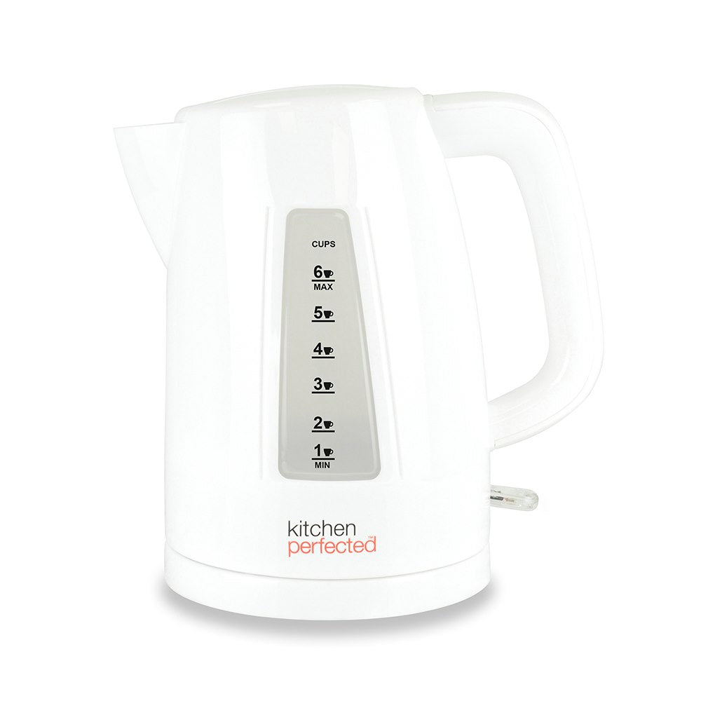 KITCHEN PERFECTED ECO-FRIENDLY FAST BOIL CORDLESS KETTLE 1.5LTR WHITE. E1526WH \\\KD33008