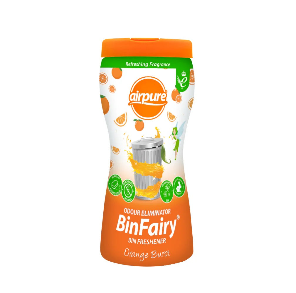 AIRPURE BIN FAIRY FRESHENER ODOUR ELIMINATOR ORANGE BURST 500GM. BFBF012 \\\KD33023