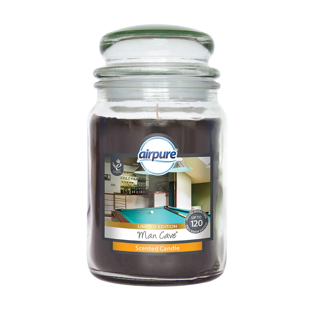 AIRPURE MAN CAVE SCENTED JAR CANDLE 510G UP TO 120HRS. 18OZ299 \\\KD33028