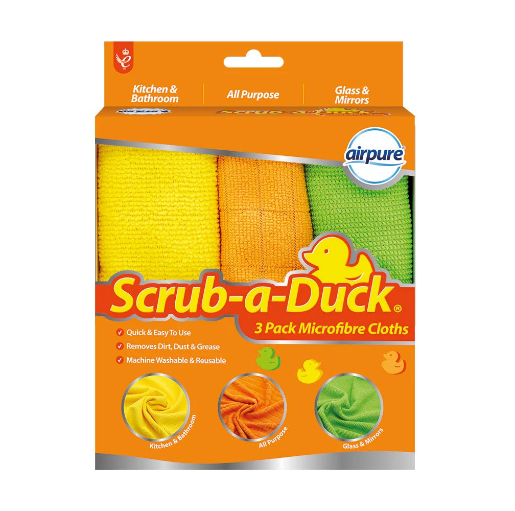 AIRPURE SCRUB-A-DUCK MICROFIBRE CLOTHS 3/PK. SAD-3PKMC-176 \\\KD33031