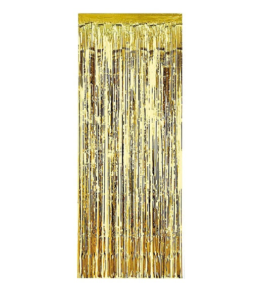 ASSORTED COLOUR FOIL FRINGE CURTAIN. JL5301 \\\KD33076