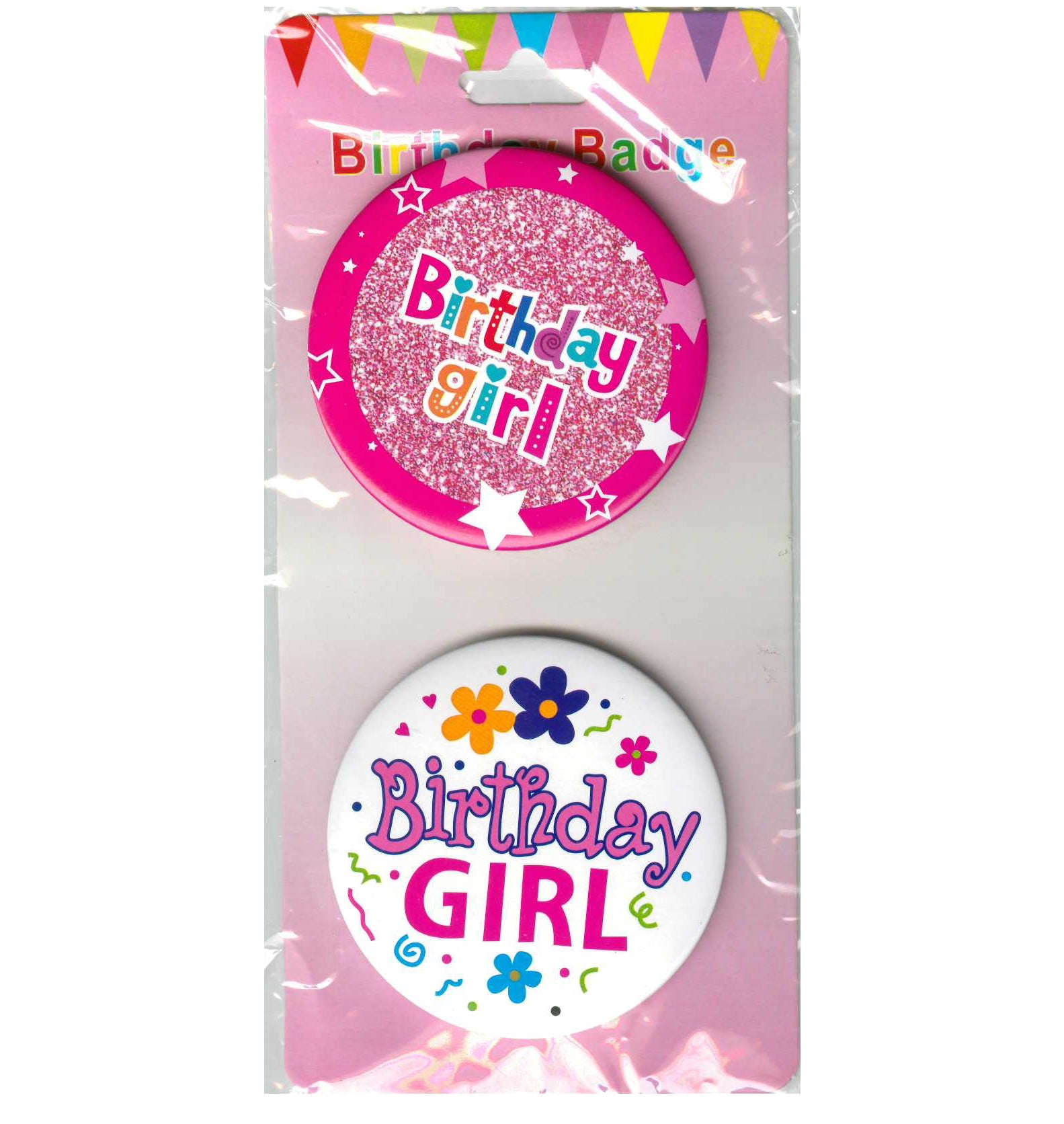BIRTHDAY GIRL BADGE 2/PK. JL5061 \\\KD33089