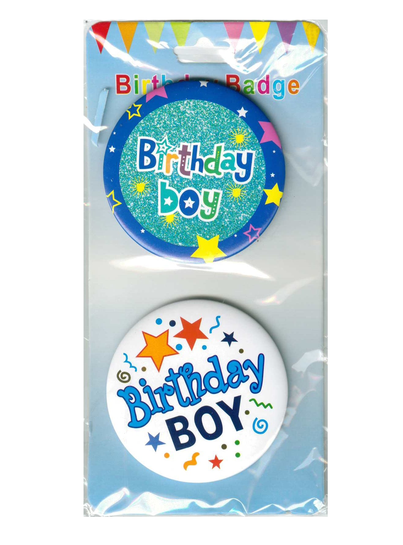 BIRTHDAY BOY BADGE 2/PK. JL5062 \\\KD33090