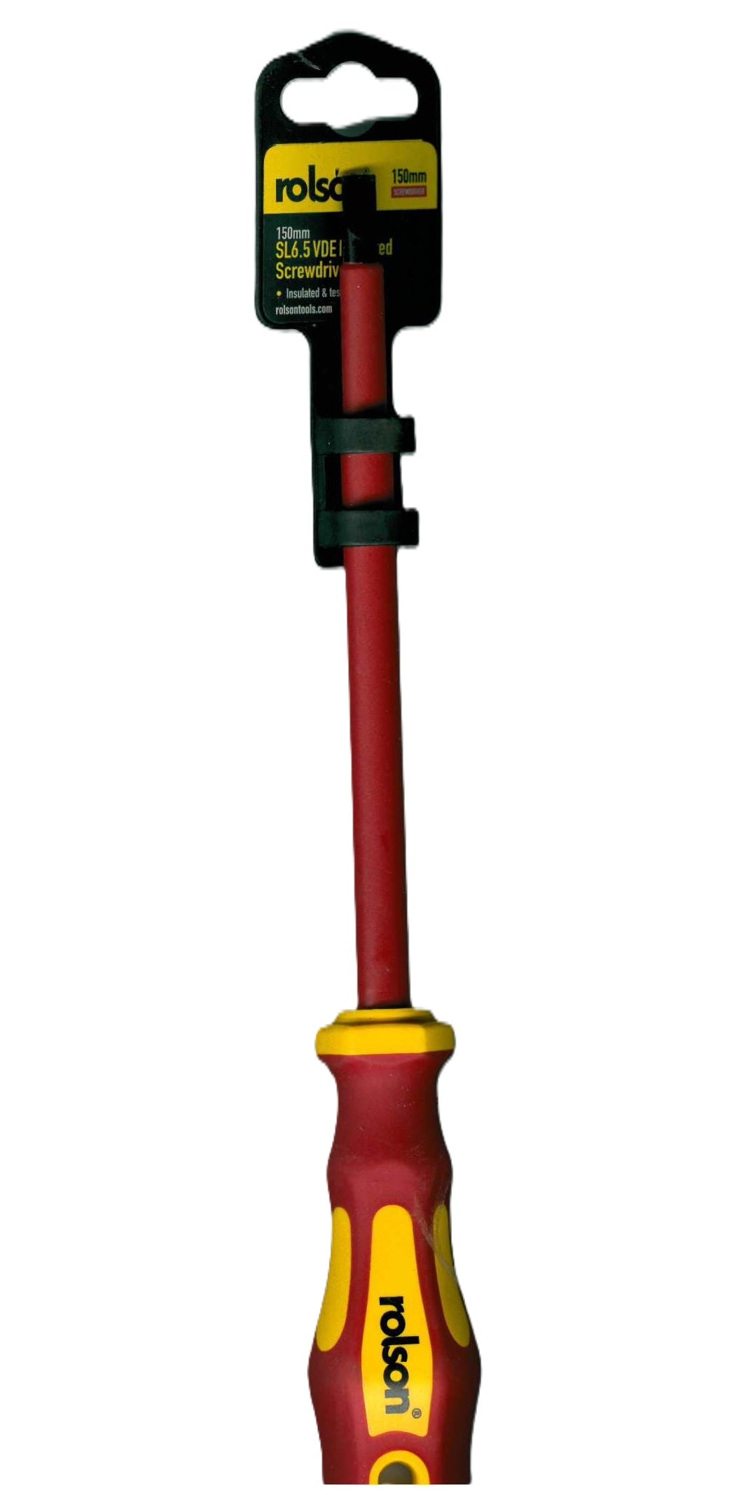 ROLSON INSULATED SLOTTED VDE SCREWDRIVER  6.5 X 150 MM. RT29134 \\\KD33120