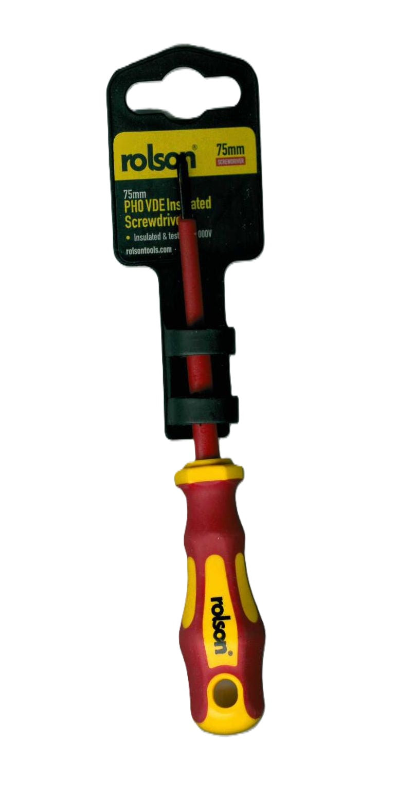 ROLSON INSULATED VDE PH SCREWDRIVER PH0 X 75MM. RT29137 \\\KD33121