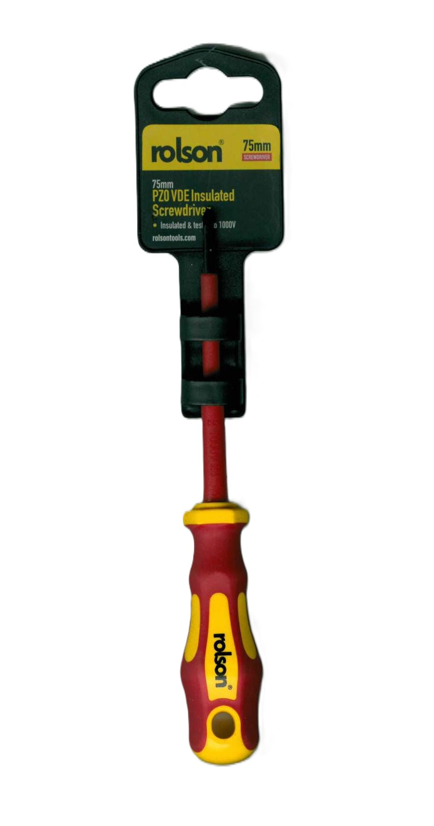 ROLSON INSULATED VDE POZIDRIV SCREWDRIVER PZ0 X 75MM. 29142 \\\KD33126