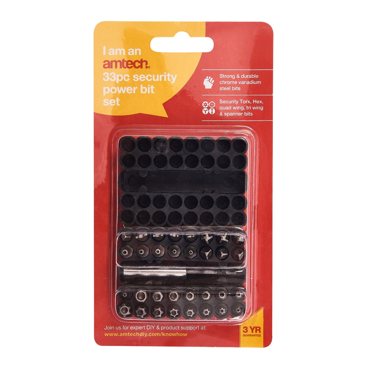 AMTECH 33 PCS SECURITY POWER BIT SET. AML3350 \\\KD33132