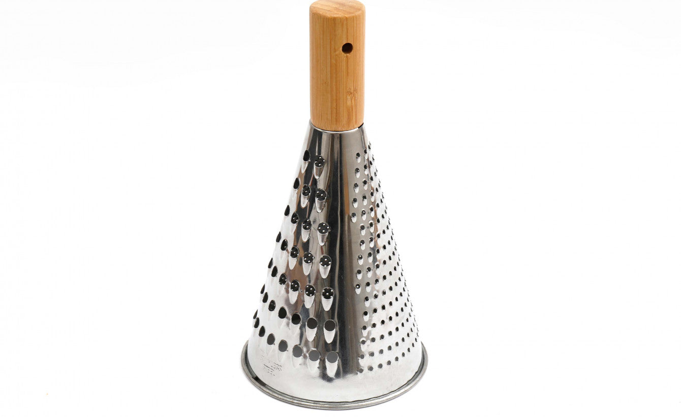 MULTI CHEESE GRATER 25 X 11 CM STAINLESS STEEL WOODEN HANDLE. KG2132 \\\KD33138