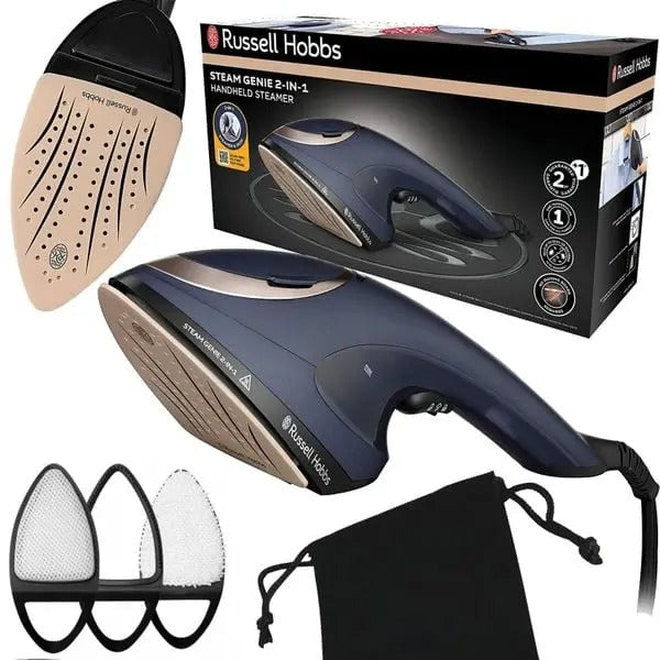 RUSSELL HOBBS HANDHELD CLOTHES STEAMER 1700W  STEAM GENIE 2 IN 1. RU-28370 \\\KD33172