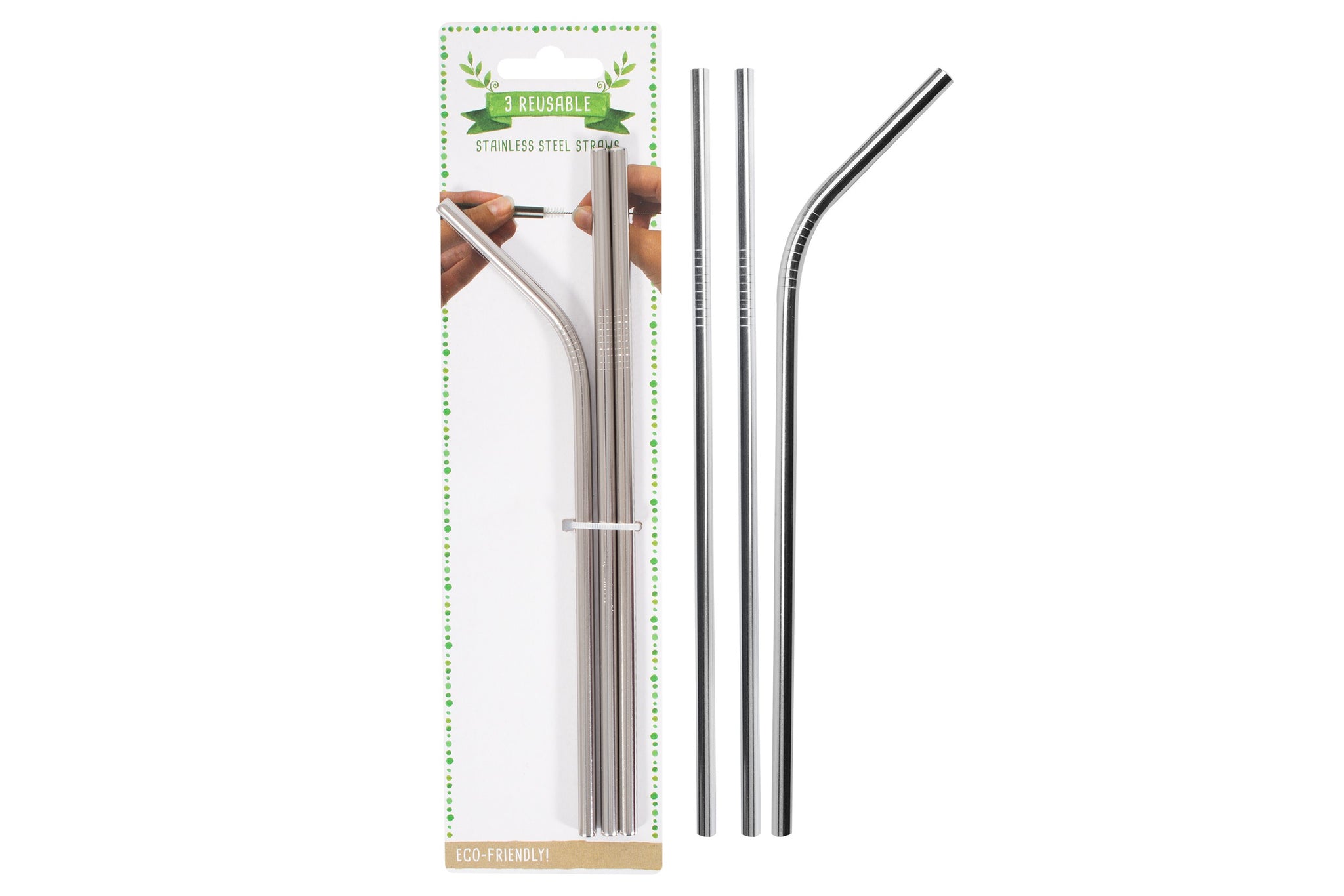 BELLO STAINLESS STEEL STRAWS PK3. AM4321 \\\KD33198