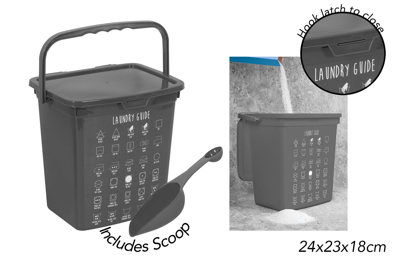 DETERGENT STORAGE BOX 6 LITER WITH SCOOP. AM5846 \\\KD33200