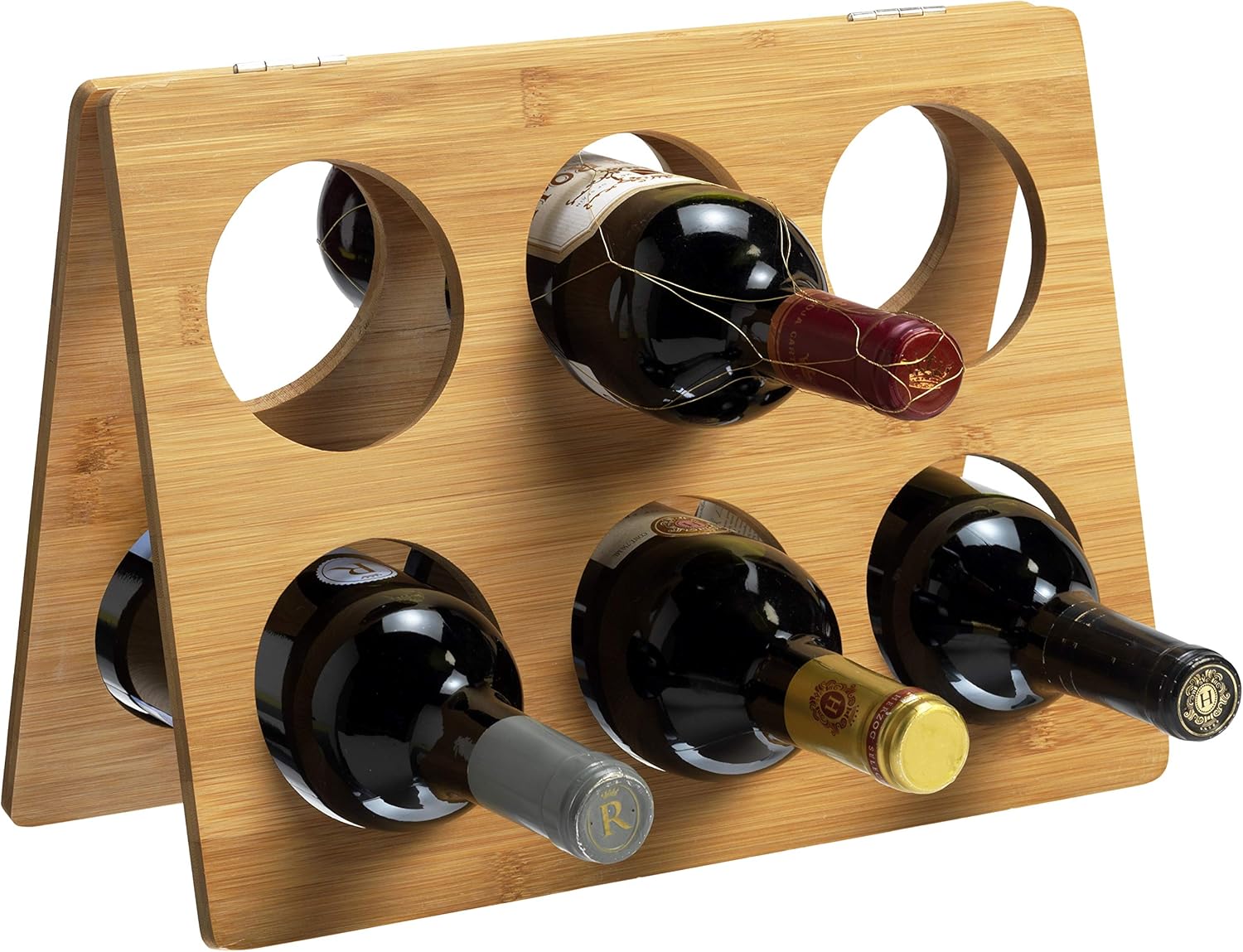 RTA BAMBOO WINE RACK FOR 6 BOTTLES FOLDABLE. BMMR5246 \\\KD33234