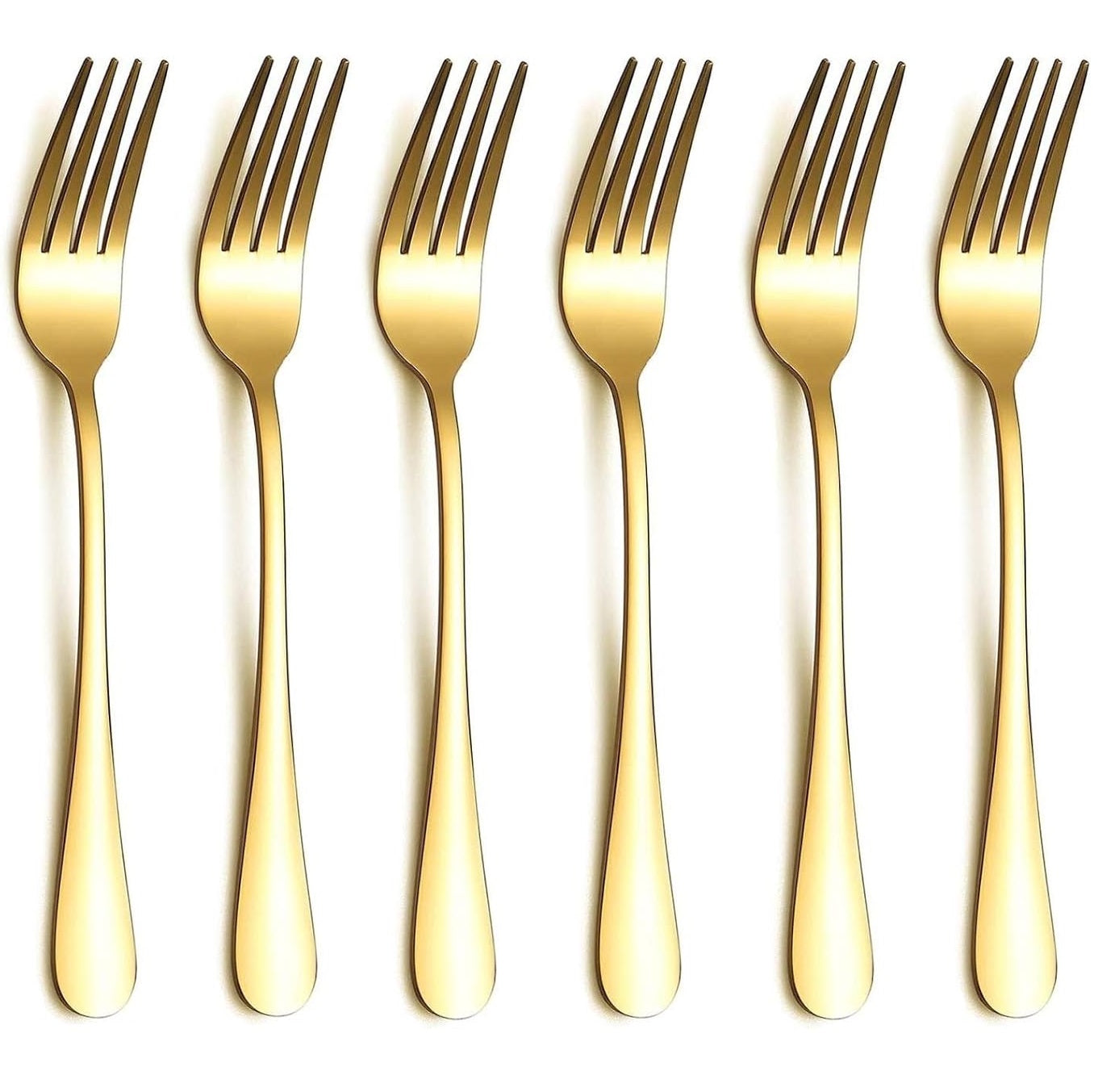 GOLD PLATED STAINLESS STEEL FORK 6/PK. TS60169G \\\KD33268