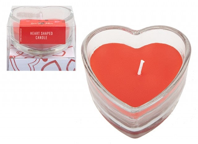 HEART SHAPED CANDLES IN GLASS JAR HOLDER. PI737088 \\\KD33291